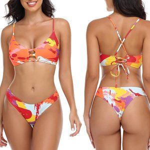 Relleciga bikini strappy top S NWT